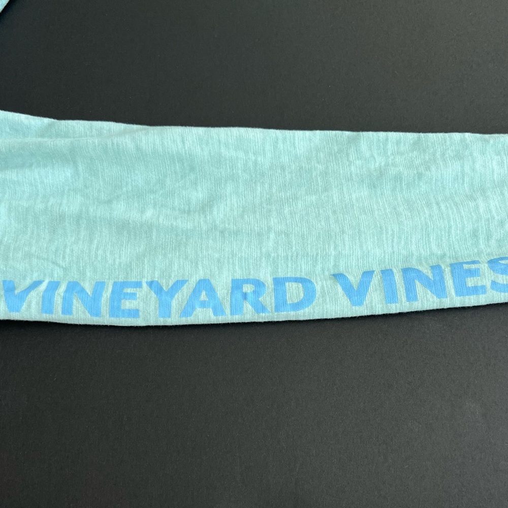 Vineyard Vines long sleeve hooded slub knit fabric previously loved S mint/blue - Picture 6 of 8